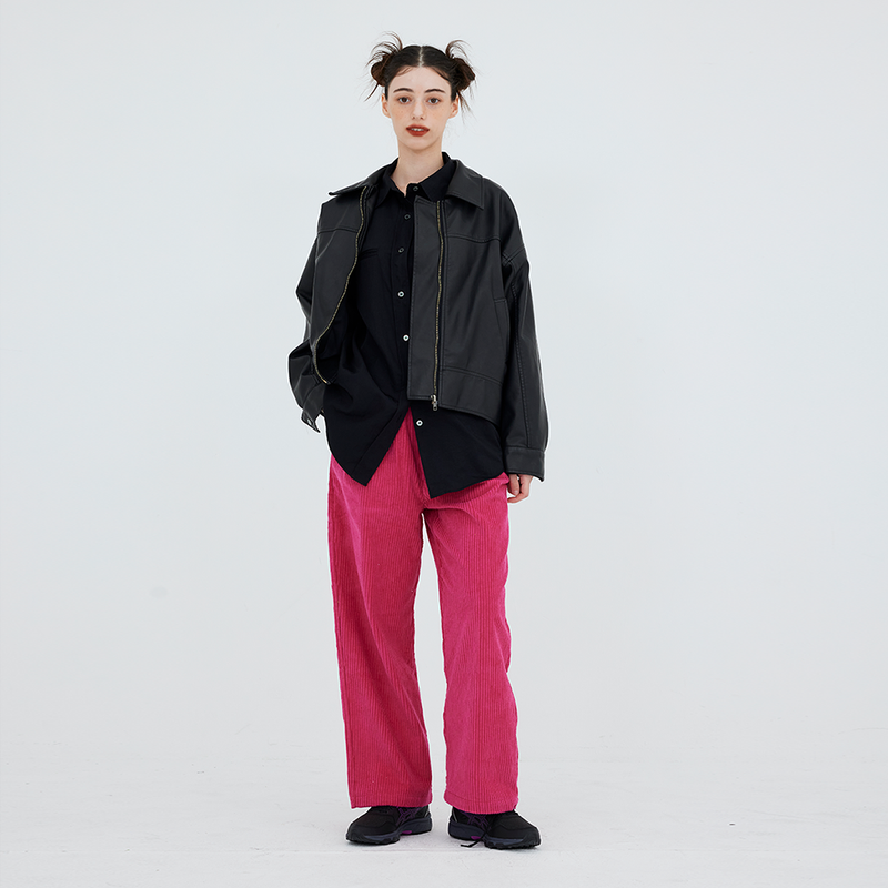 KOOKEESEE(クキシ)の「Corduroy Pintuck Band Pants (magenta pink)(Pants)」