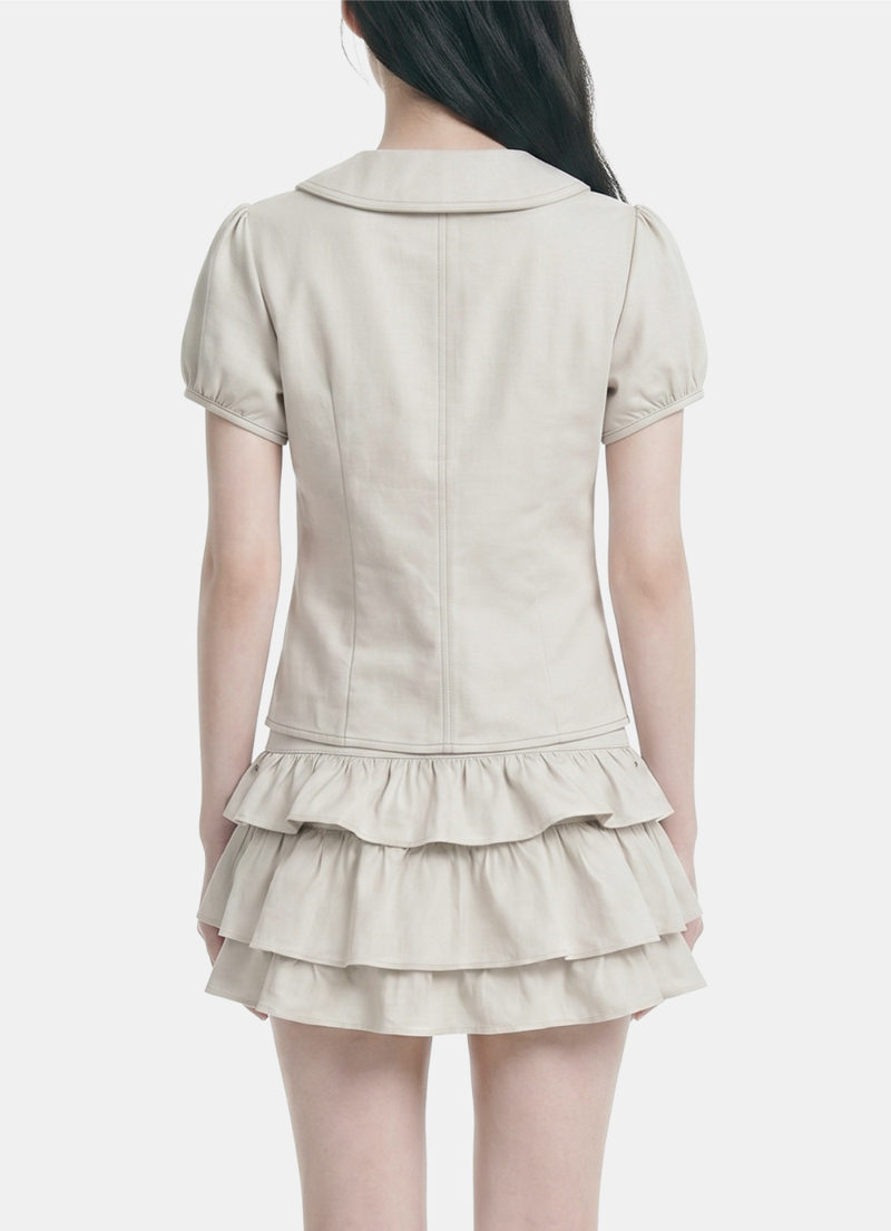 Mave Puff Sleeve Skirt Set