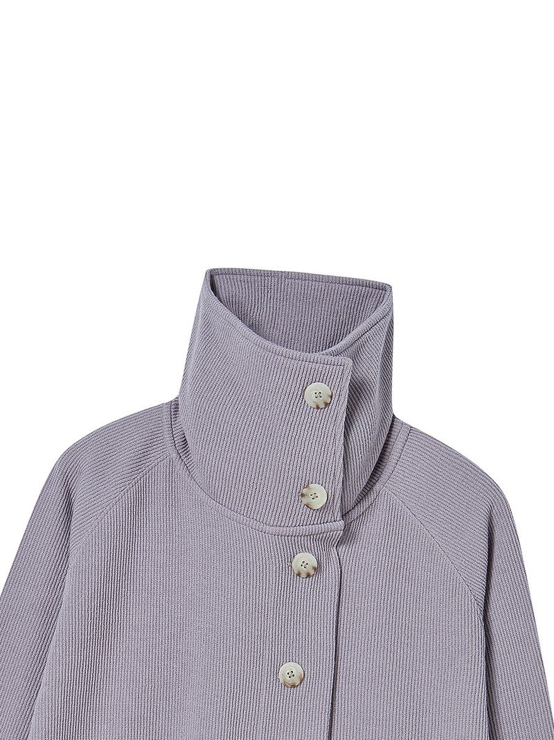 BUTTON UP CARDIGAN PURPLE