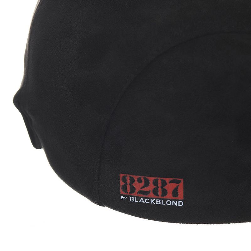 8287 Limitedition Suede Newsboy Cap (Black)