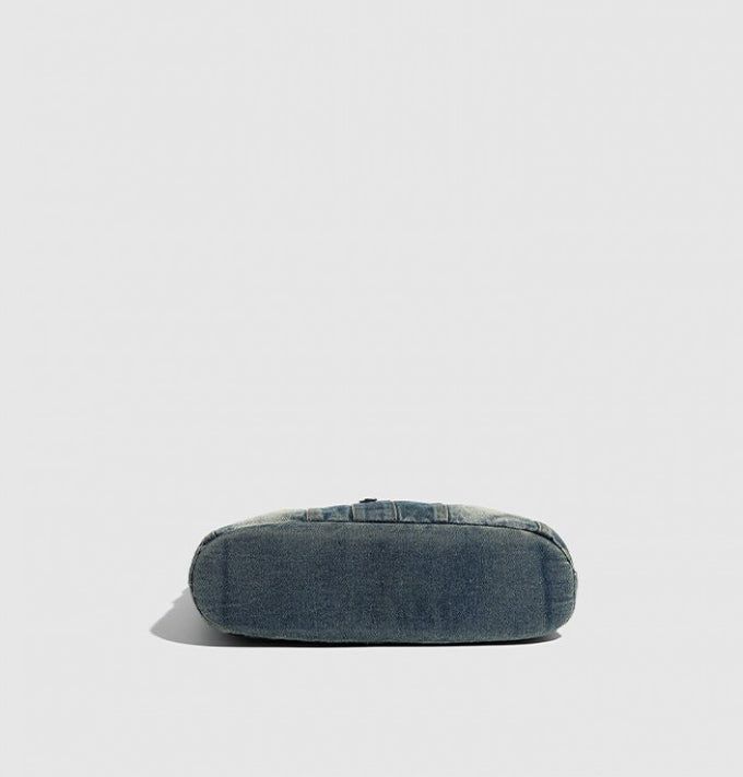 denim pocket chain cross shoulder bag