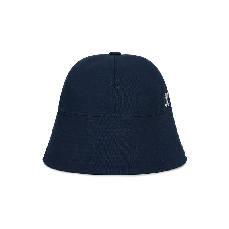 VA Curved Stud Round Drop Bucket Hat / Navy