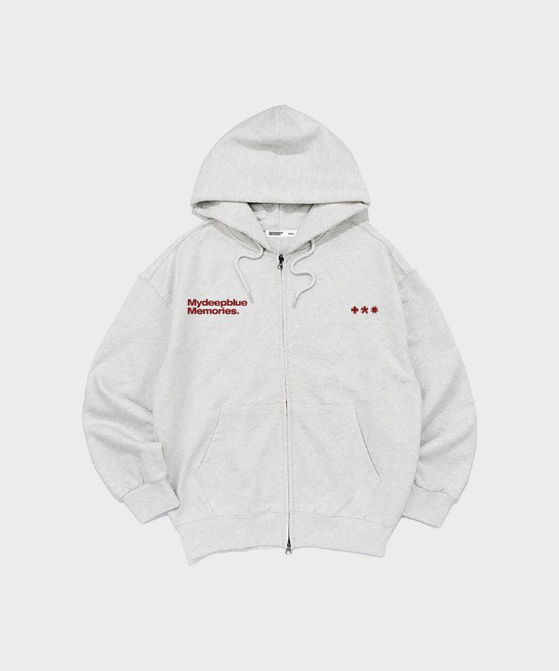 (zp) MM SYMBOL LOGO 2WAY ZIP-UP (LIGHT GREY)
