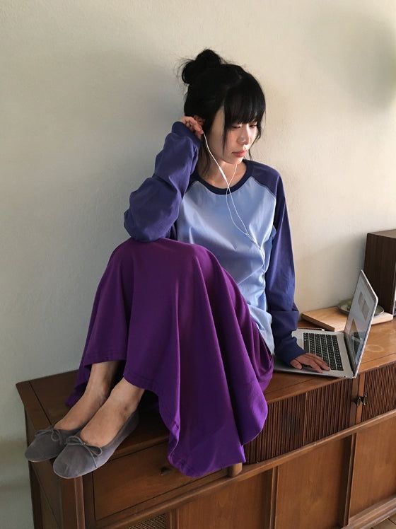 [unisex] Clove Over Fit Raglan Long Sleeve Tee