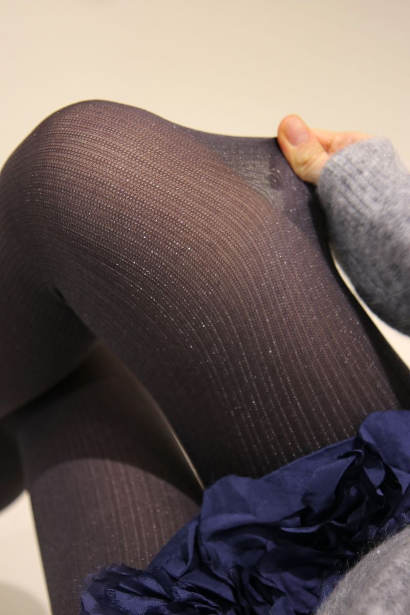 vertical stripes tights (ashgray)
