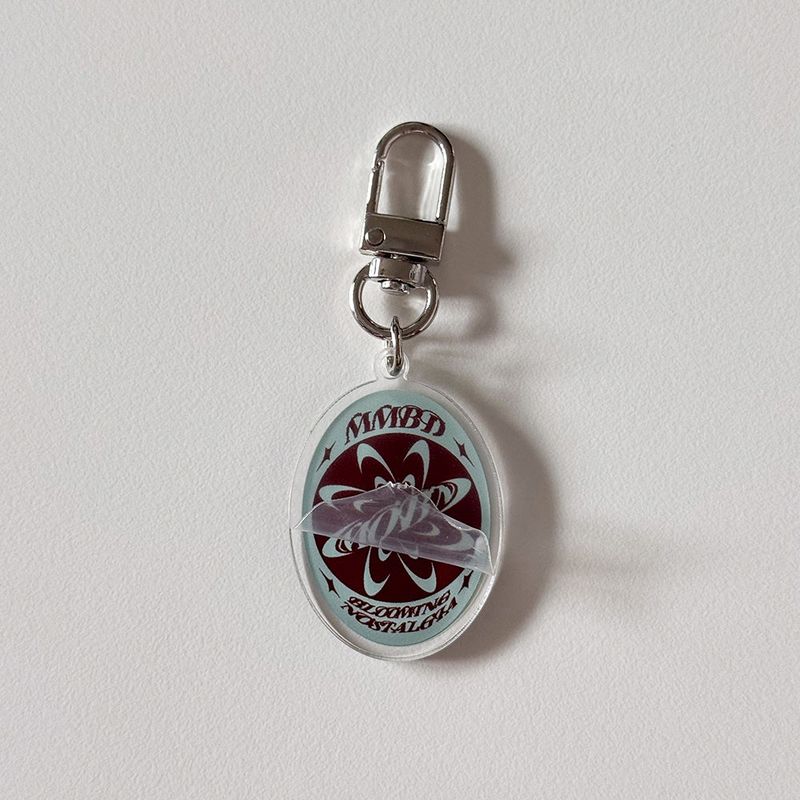 MOBN Acrylic Keyring (PaleAqua/Burgundy)