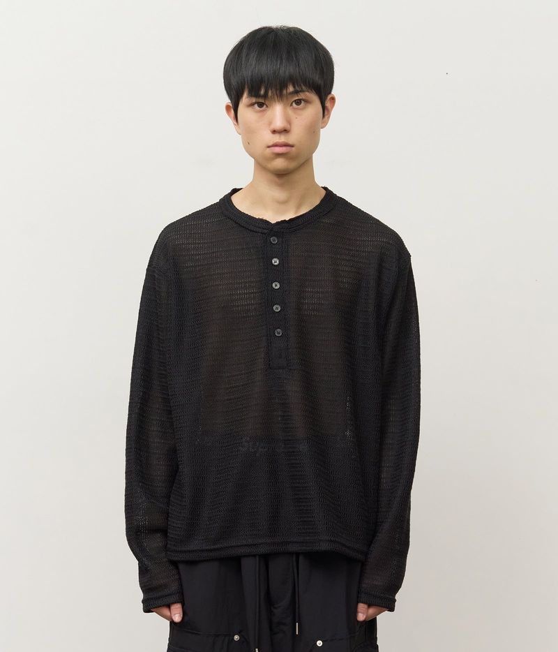 HIFIFNK（ハイファイファンク）の「ドロー ヘンリー ニット ロングスリーブ（トップス）」