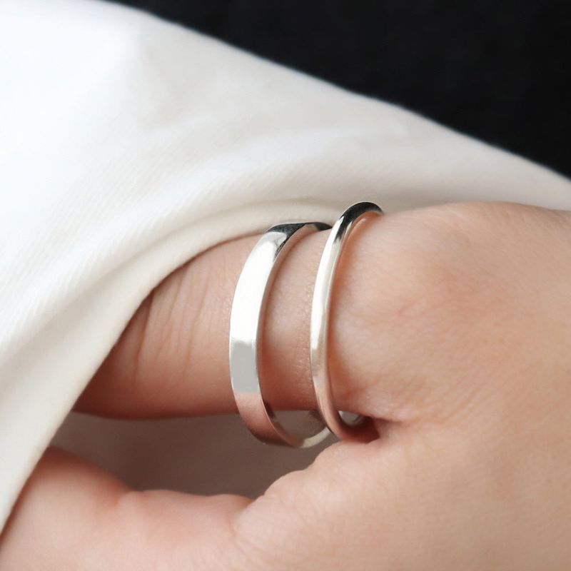 SHOVEOFF（ショーブオフ）の「SVR-633 Silver 92.5 Bare Ring & Round Layered Silver Ring Set（Accessories）」