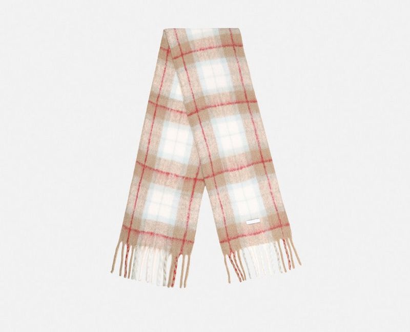 No.1547 wool check muffler (4color)