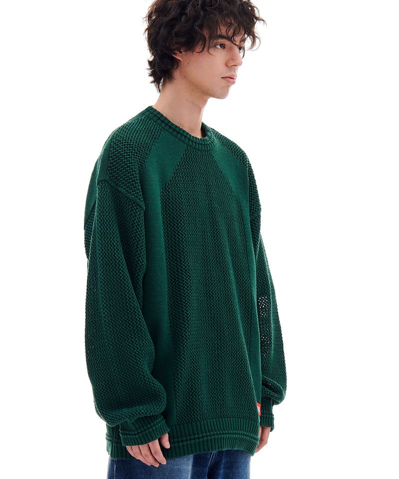 939 PANELED MESH KNIT (GREEN)
