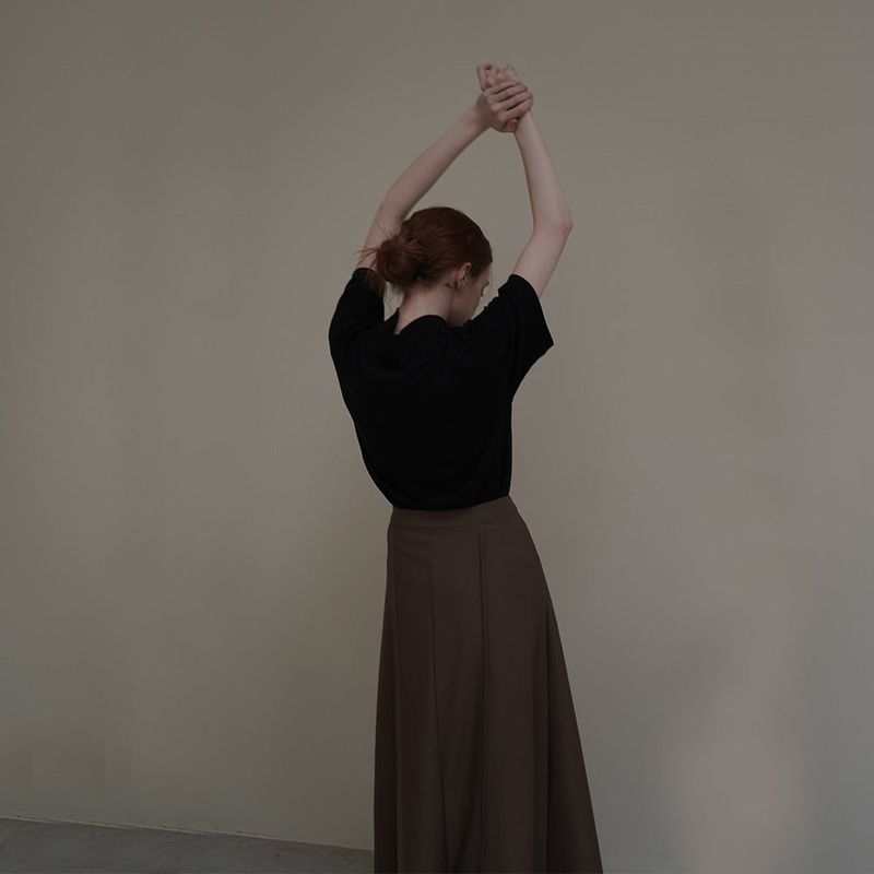 Brown Long Wrap Skirts