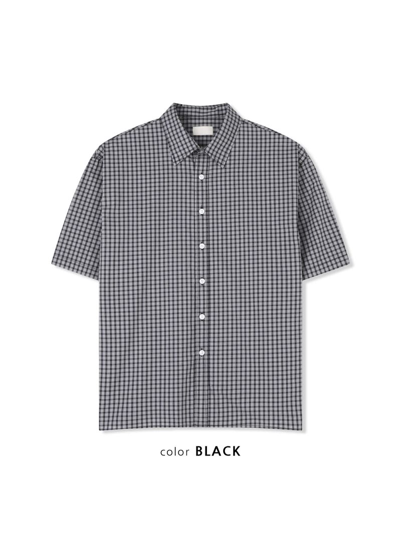 Sion Checked Half Shirt