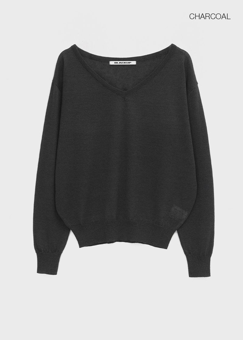 [MADE] Seir Sheer Linen V-Neck Knit