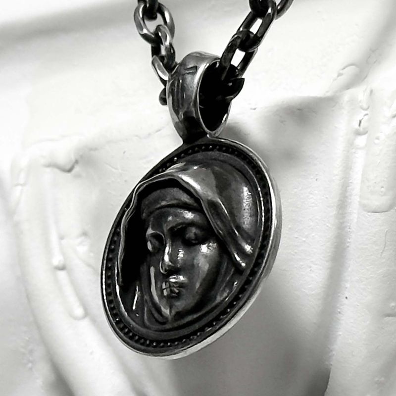 BLESSED BULLET（ブレスドブレット）の「SS-virgin mary II chain necklace_BLACK（Accessories）」