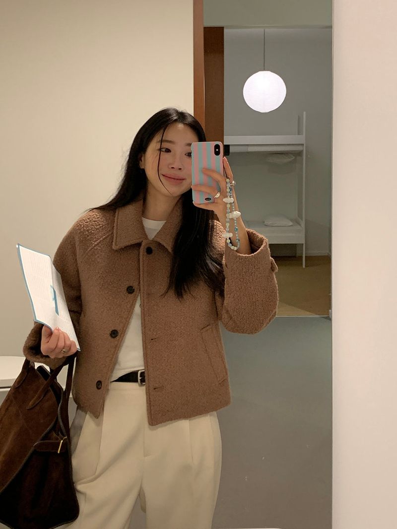 [MADE] [Wool Napping] Winter Warm Pintuck Wide Slacks