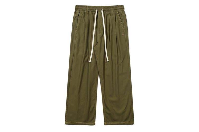 WIDE COTTON PANTS_KHAKI