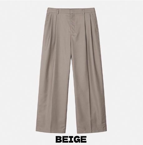 Woobin Two Tuck Wide Slacks