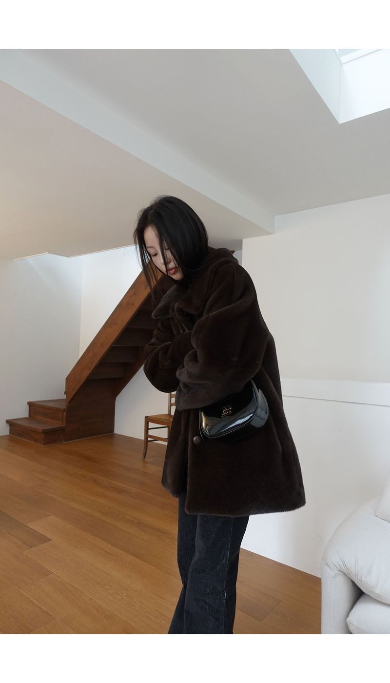 grandma brown fur coat