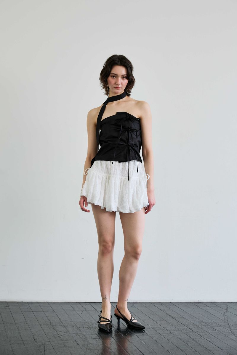 ELFIN SCARF TOP / BLACK