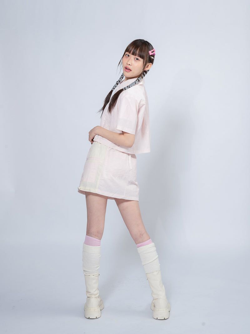 WINDY SYMBOL SKIRT _ PINK