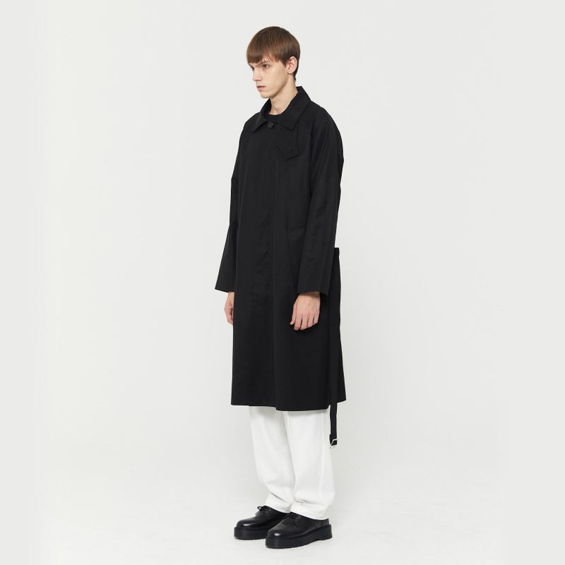 Studio Single Trench Coat Black