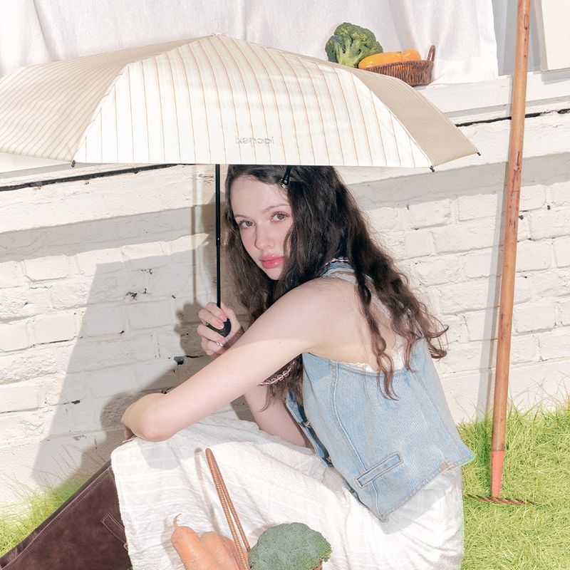 kenopi（ケノピ）の「[UV 99.% カット] kenopi Sunshine Farmhouse 3-Folding Parasol - Triple Gelato Stripe（Fashion Accessories）」