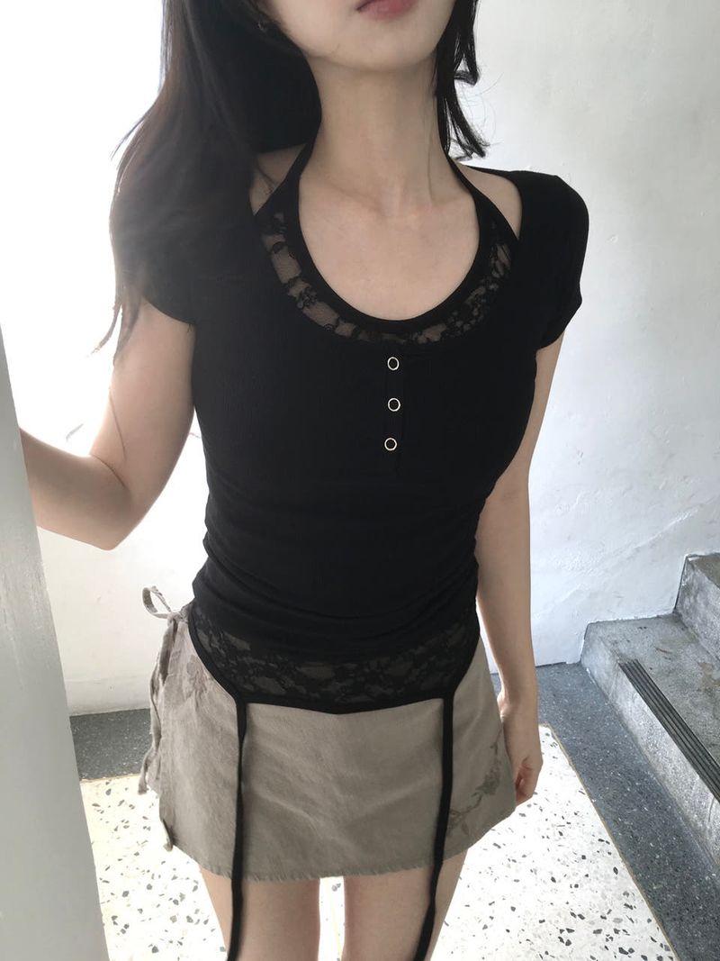 シースルーレース タンクトップ