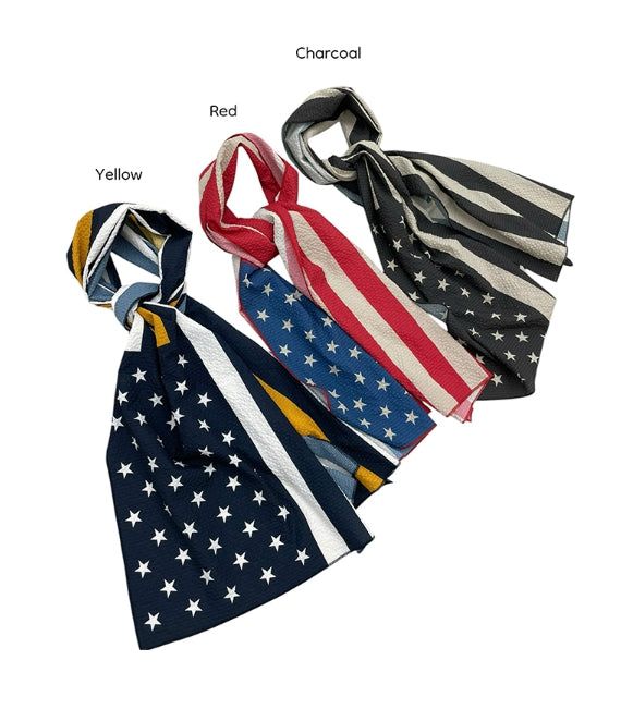 American flag chiffon scarf