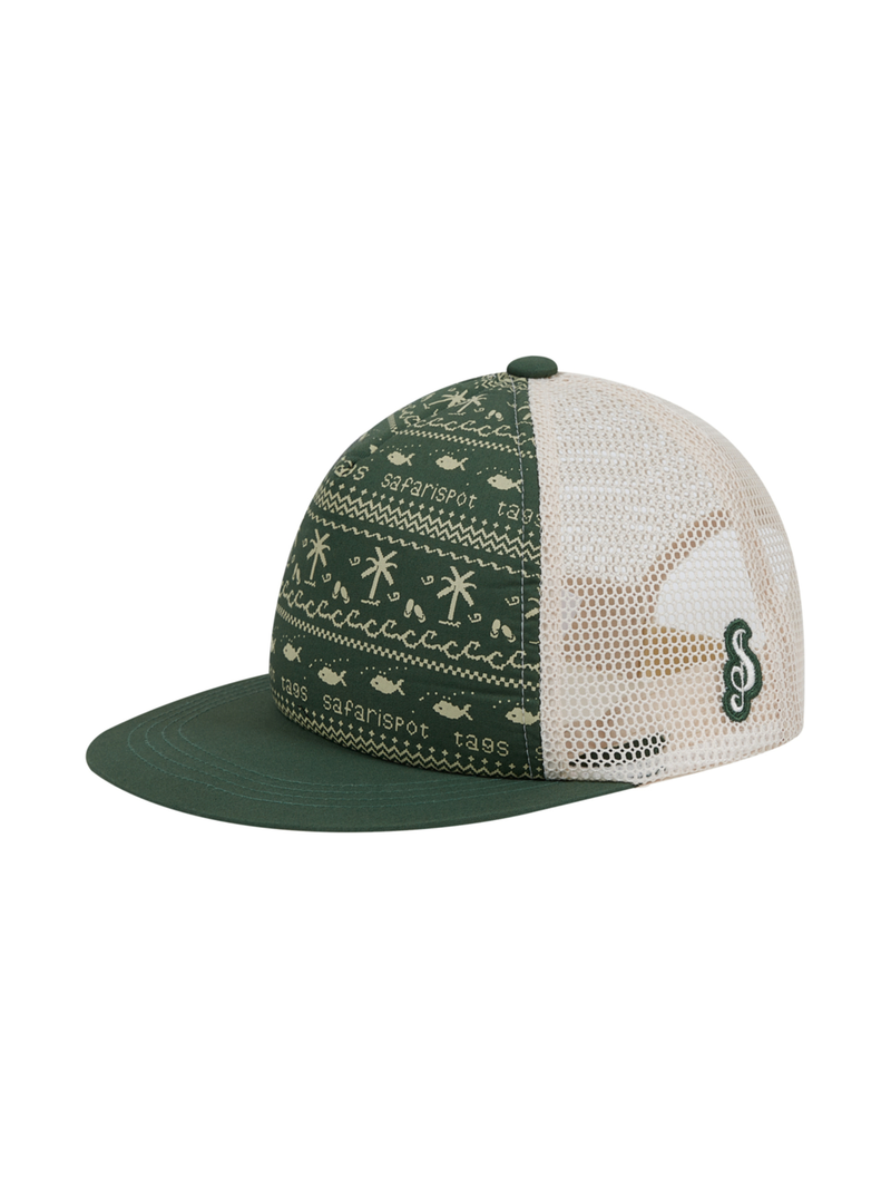 S CLEF BANDANA MESH CAP (GREEN)
