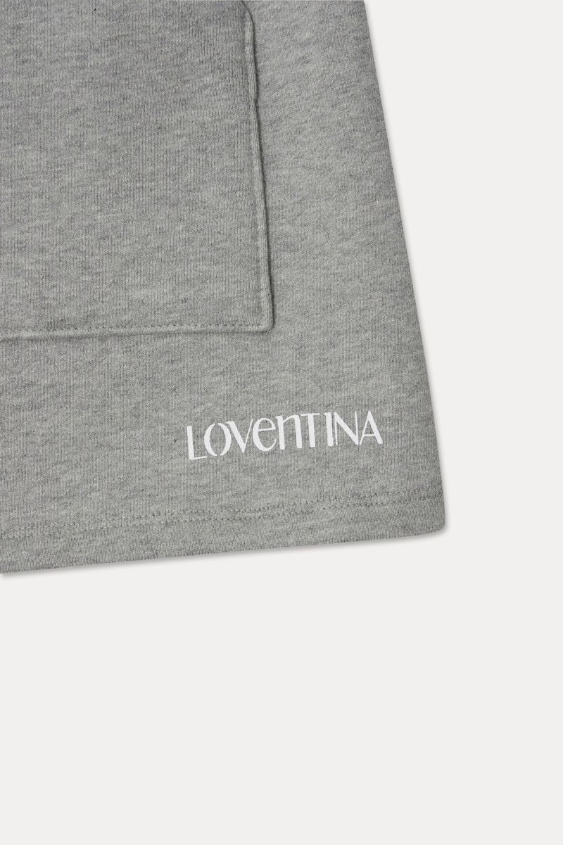 BIO SWEAT LOGO SKIRT_MELANGE GRAY