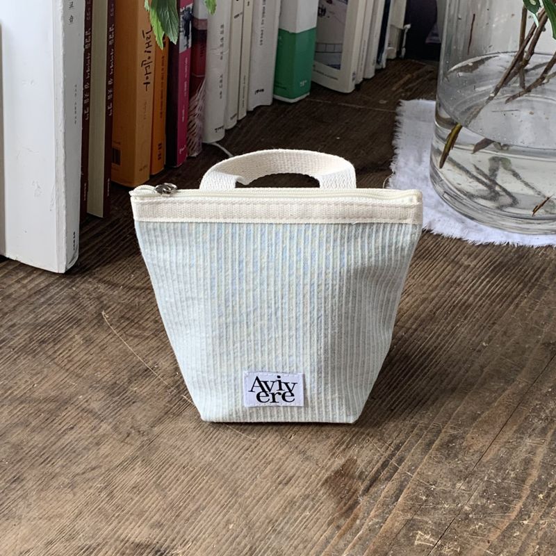 Avivere(アビベール)の「classic pouch_stripe handle mint(Miscellaneous Goods/Stationery)」
