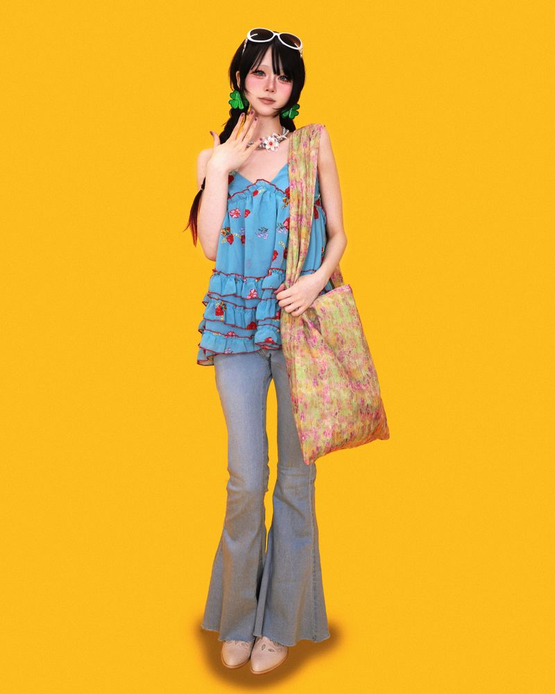heidi frill sleeveless
