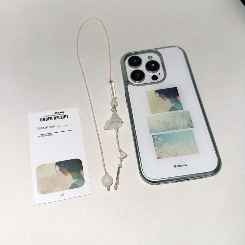 silver drop white flower bookmark