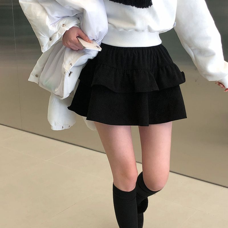 [3 colors/correcting body shape!] Winnie Golden Kang Can Underpants Mini Skirt
