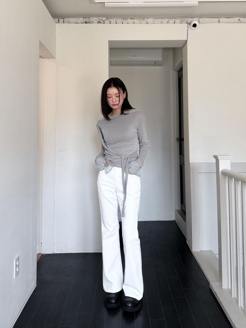  SHOULDER-HOLE WRAP TOP