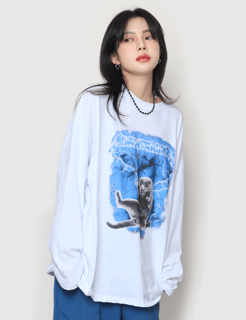 nutellike(ヌテールライク)の「Cat Electro Long Sleeve T(Tops)」