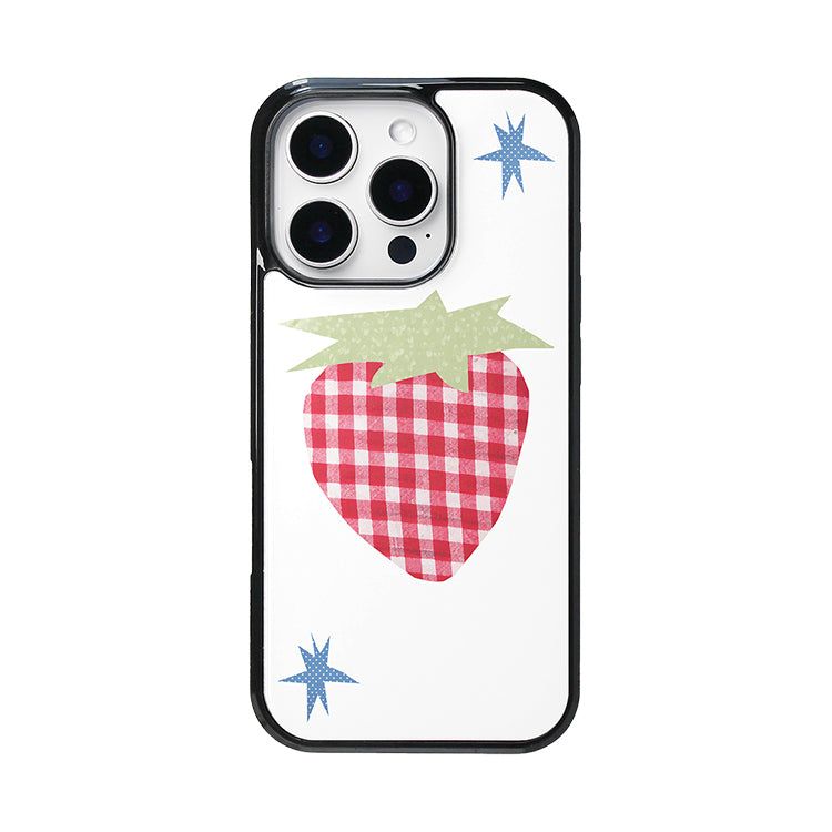 1081（イルゴンパルイル）の「ストロベリーガラスバンパーケース ( White )（スマホグッズ/小物）」