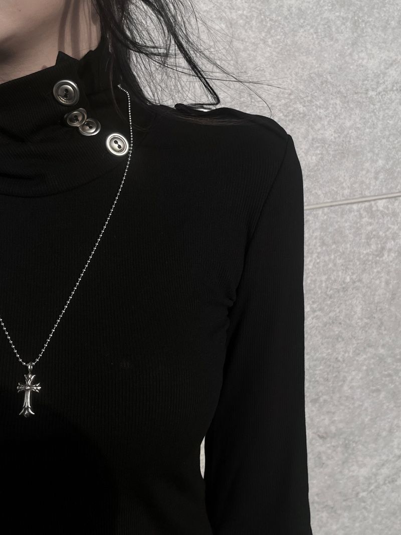 signal high neck button T (2color)
