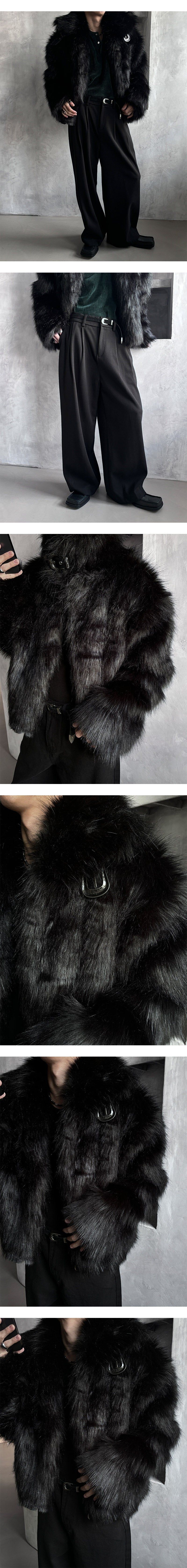[F/W] Black western fur jacket