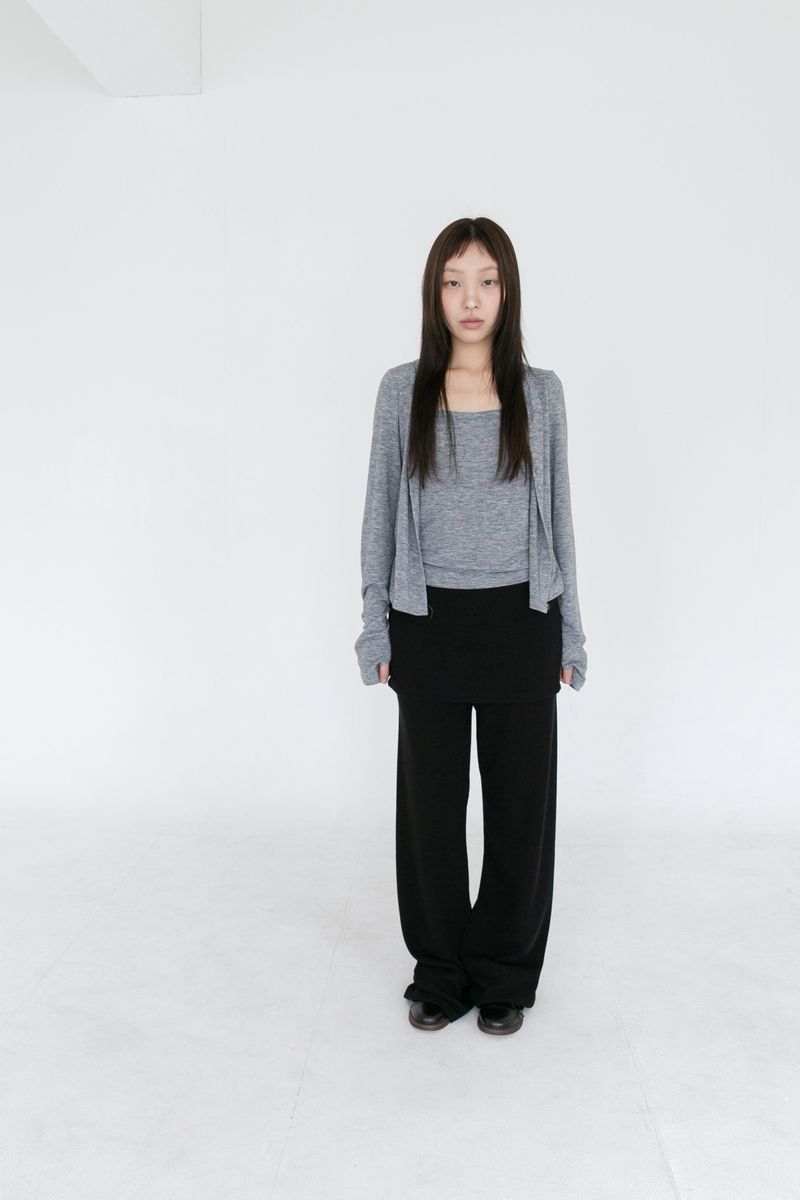 melange layered cardigan top(3colors)