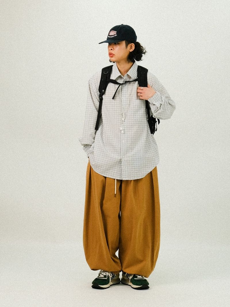 THE W Belted Pin-tuck Balloon Pants