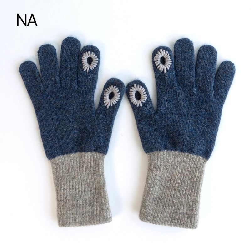 twoton twohole long touch finger gloves 3colors