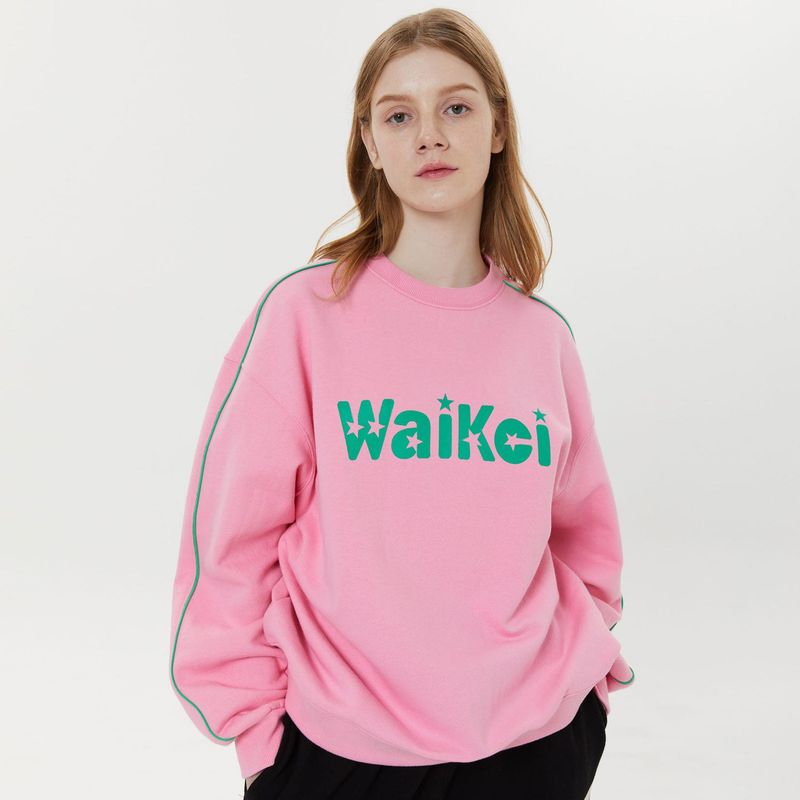 (NO napping) Piping star logo sweatshirts