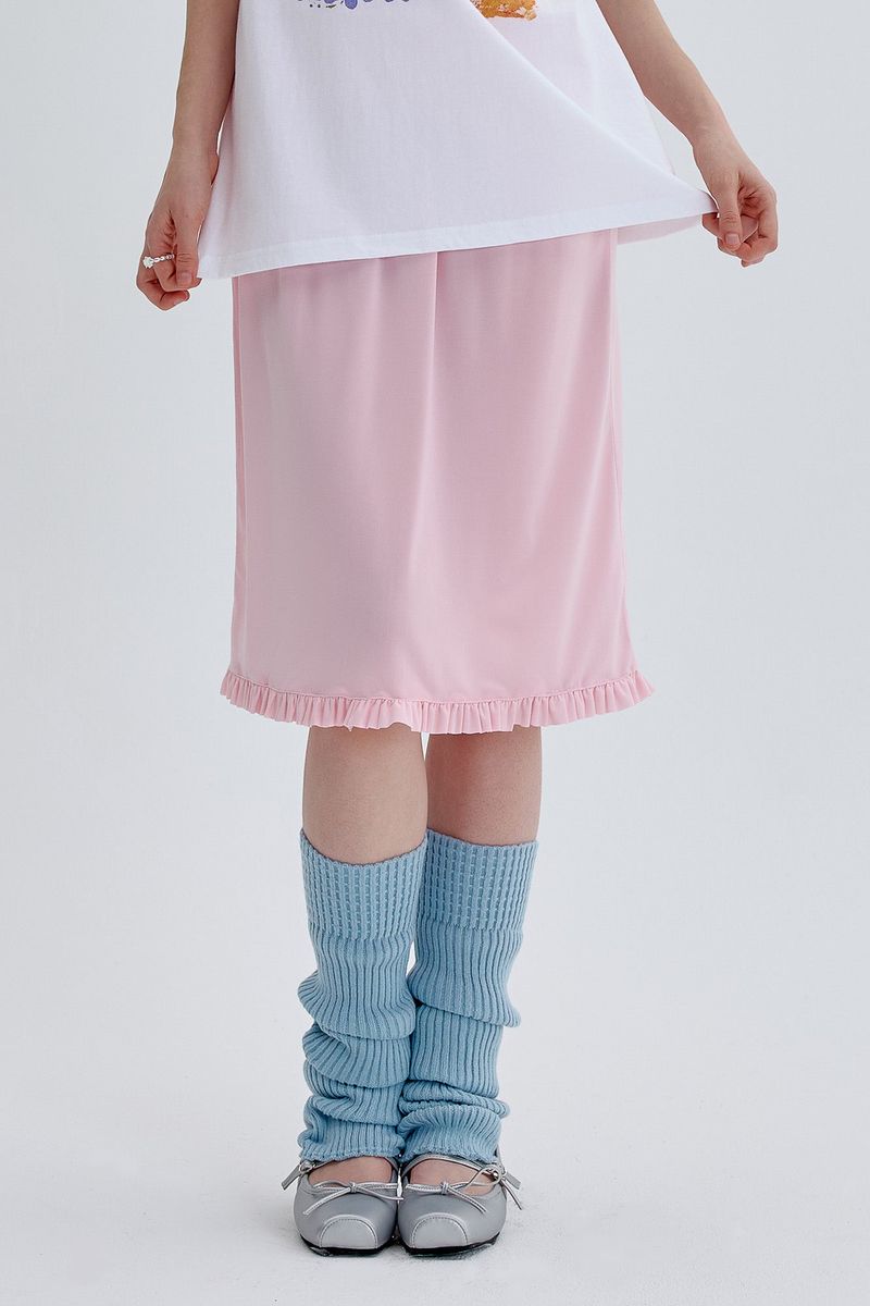 Overlace Layered Skirt [Pink]