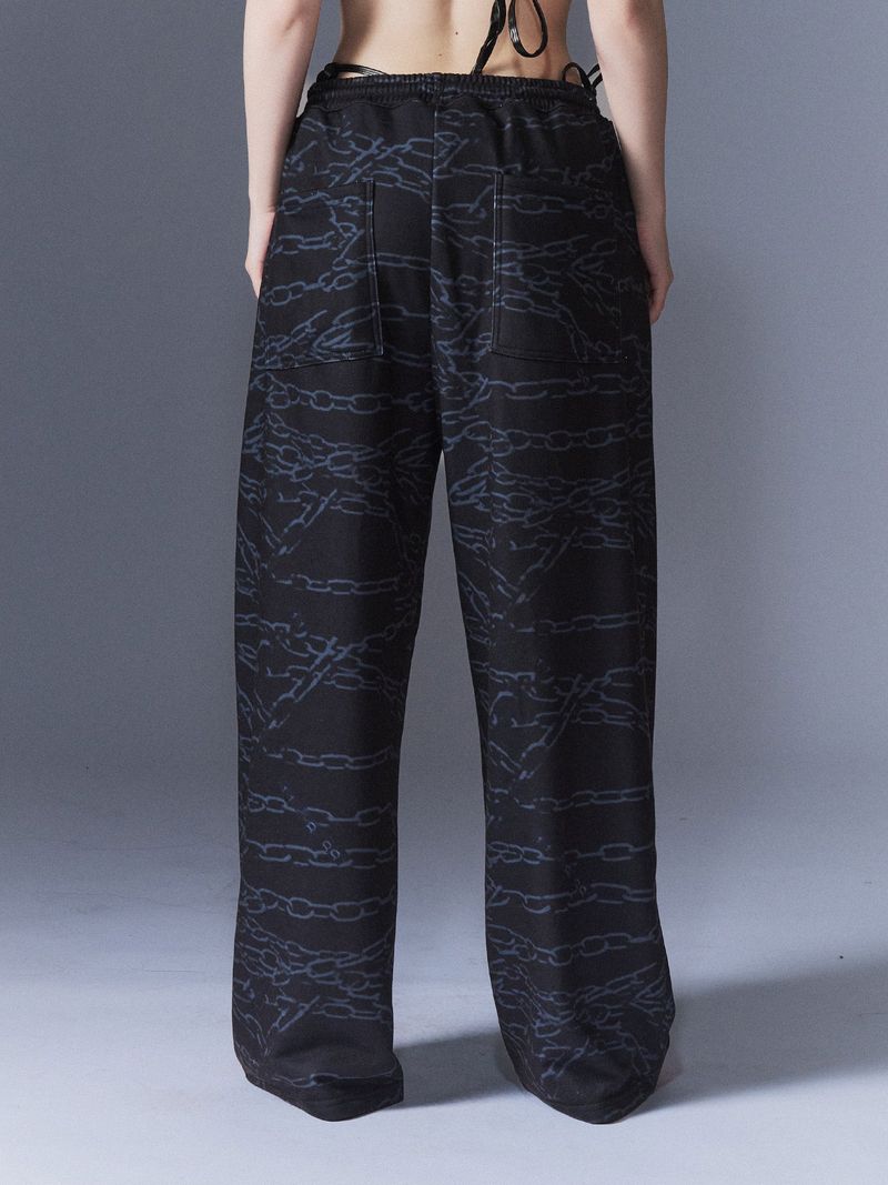 Chain Embroidery Pants