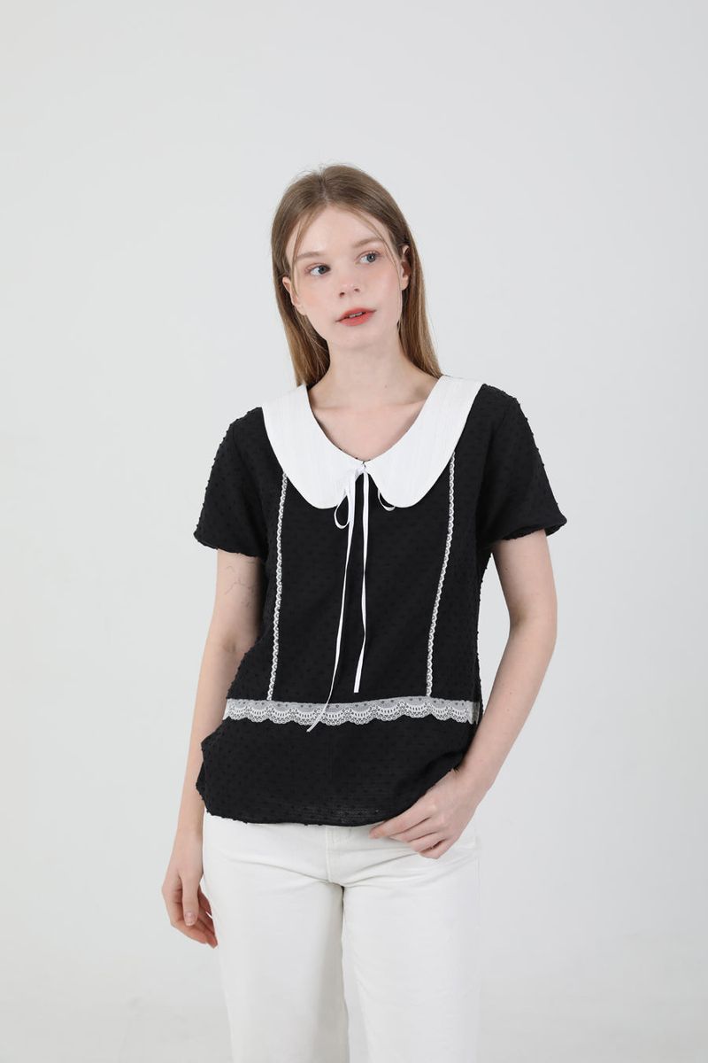 collar point blouse