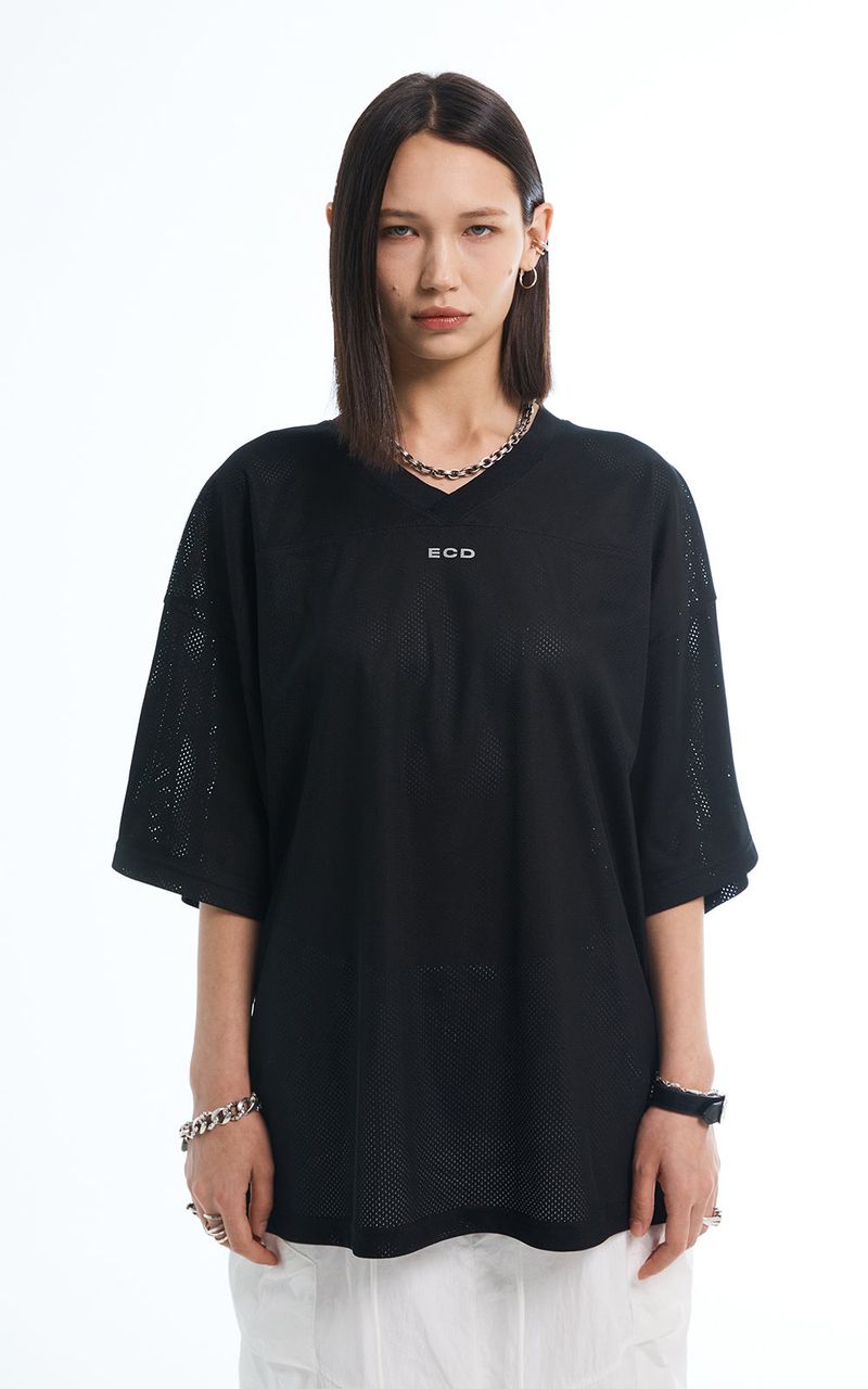 EACH DIFFER(イーチディファー)の「MESH JERSEY T-SHIRT_BLACK(Tops)」