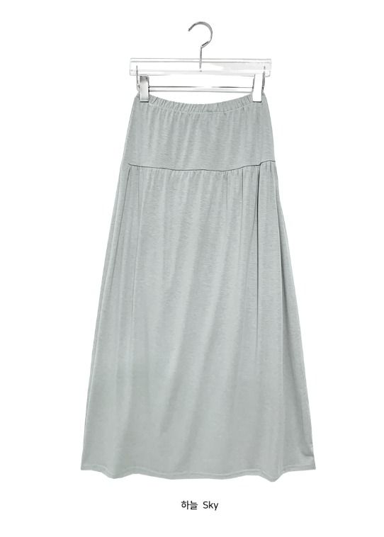Haea Shirring Banding Long Skirt