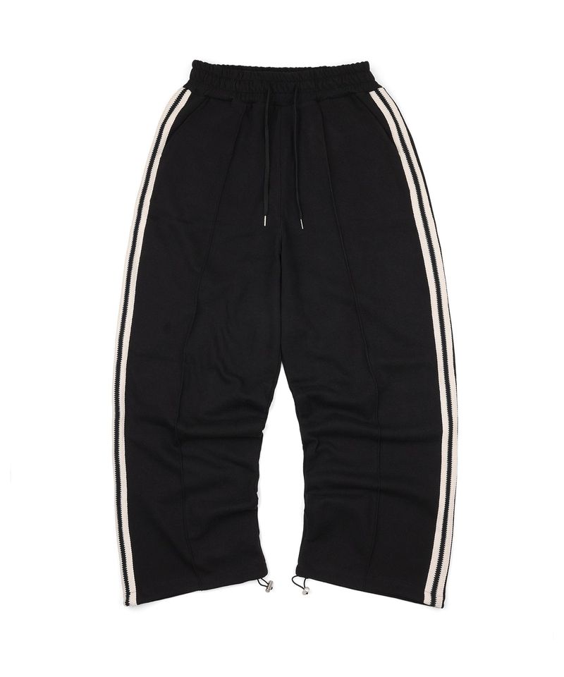 EASY NO EASY(イージーノーイージー)の「Track Line Pintuck Sweatpants - Black(Pants)」
