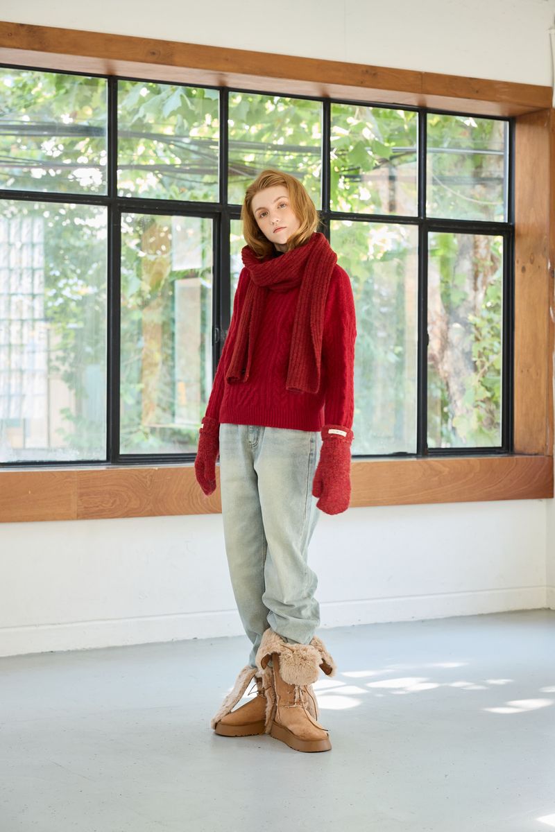 JUICY ROUND KNIT / RED